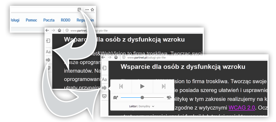 Dostosowanie do czytnika ekranowego w Mozilla Firefox